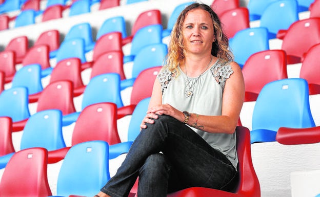 Maider Castillo, en la grada del Ciutat de València