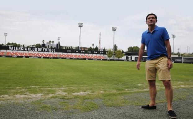 Marcelino, ayer por la tarde en Paterna