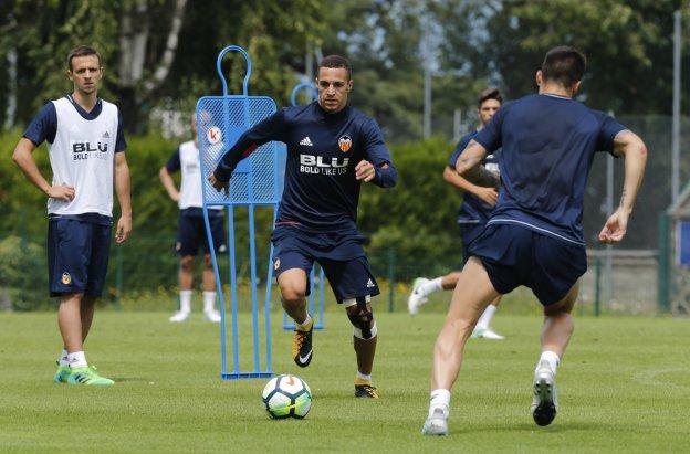 Rodrigo, ayer durante uno de los ejercicios