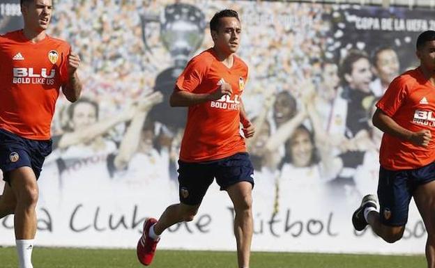 Orellana durante un entrenamiento