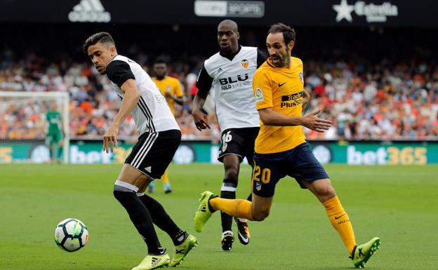 Gabriel Paulista durante el encuentro del sábado con el Atlético de Madrid.