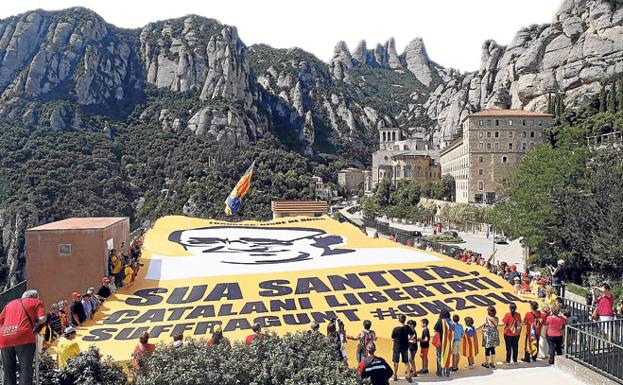 Una manifestación independentista en Montserrat./EFE