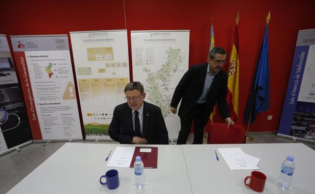 Puig, junto a José María Ángel. /EFE