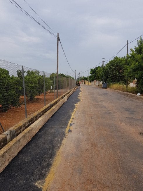 La zona, tras la intervención de conexión.