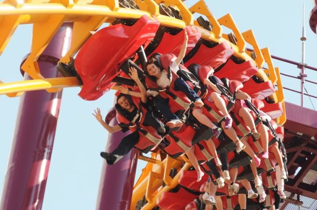 Una de las atracciones del parque de atracciones.