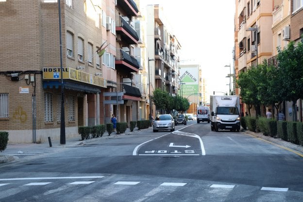 La calle en la que se han relizado las obras.