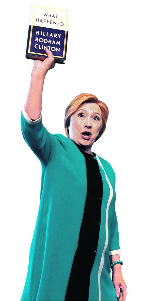 Hillary Clinton presentó ayer su libro en Nueva York.