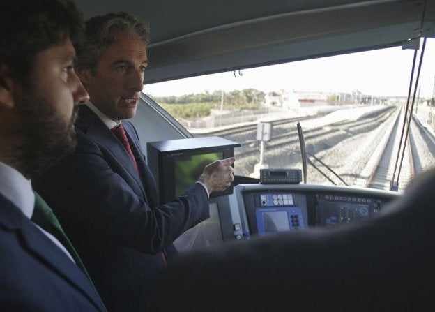 De la Serna, durante el viaje en pruebas.