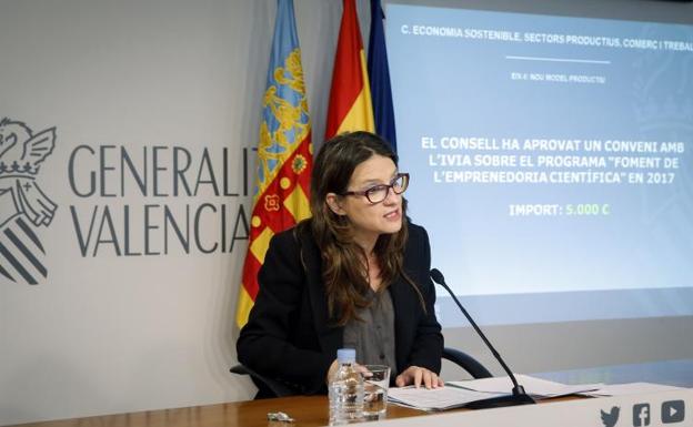 Oltra, durante el pleno.