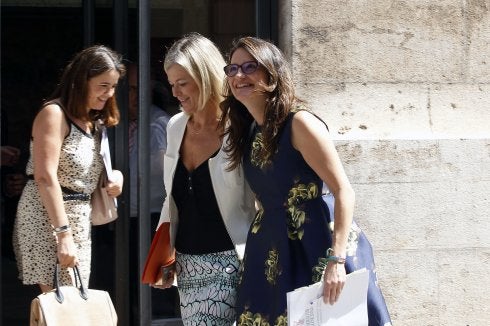 Bravo y Oltra, tras un pleno del Consell.
