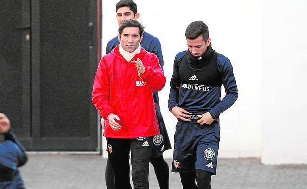 Marcelino, en Paterna junto a Gayà. /Irene Marsilla