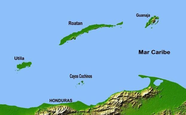 Mapa de Cayos Cochinos.