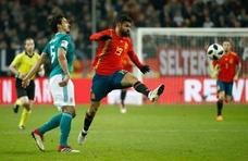 Diego Costa, durante el partido Alemania-España en Düsseldorf. /AFP