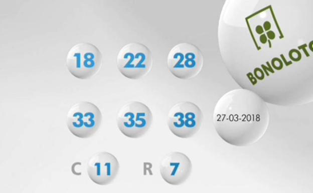 Comprobar la Bonoloto del martes 27 de marzo