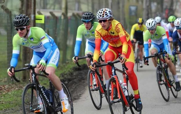 Miquel López, con la camiseta de España, durante la primera prueba de la Copa de las Naciones disputada en Bélgica. / m. v.