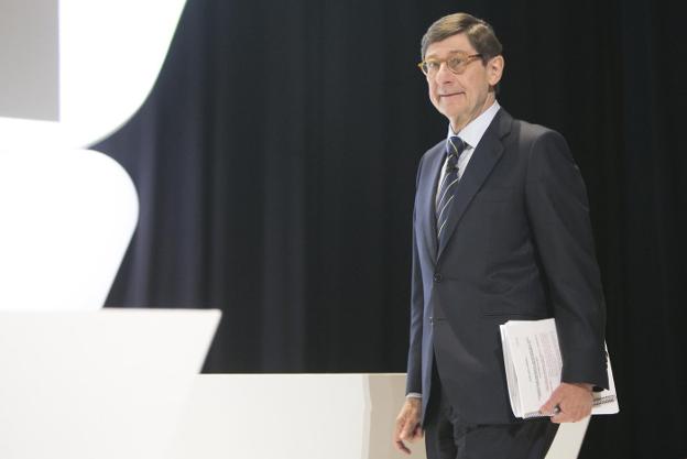 El presidente de Bankia, José Ignacio Goirigolzarri, al inicio de la junta general de accionistas de 2018. / Damian Torres