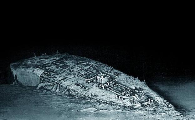 Imagen del pecio del 'Carpathia', localizado en 2000 a 300 kilómetros de la costa inglesa.