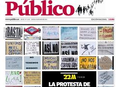 Portada de hoy de 'Público'./