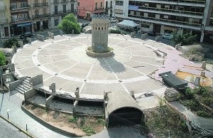 La plaça del Mercat de Algemesí, que quiere paralizar EU. ::
J. PENADÉS/