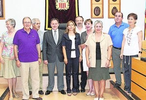 Los docentes, durante la celebración de su jubilación. ::
LP/