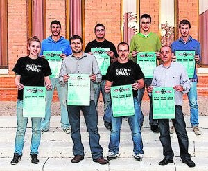 Los organizadores de la iniciativa Xalonia, ayer, en la presentación. :: LP/
