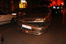 Estado en el que quedó el Seat Toledo tras la persecución./