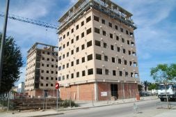 Viviendas en construcción en la zona del Pla./