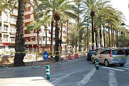 Estado actual de las obras de reforma del parque Salvador Castell de Algemesí./