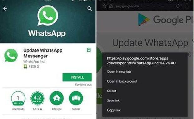 Cuidado con la versión falsa de Whatsapp que se ha colado en la Play Store