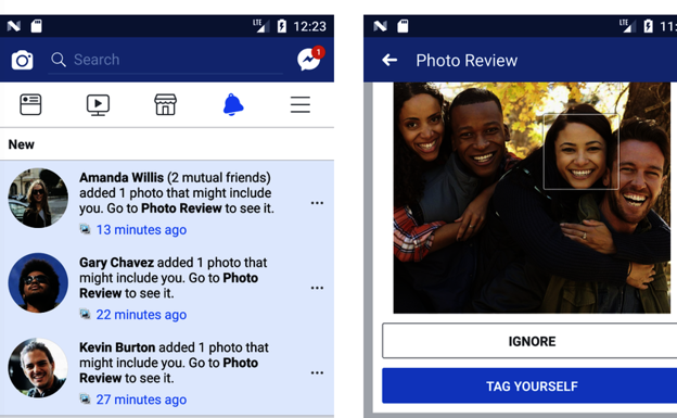 Facebook sabe si estás en una foto aunque no estés etiquetado