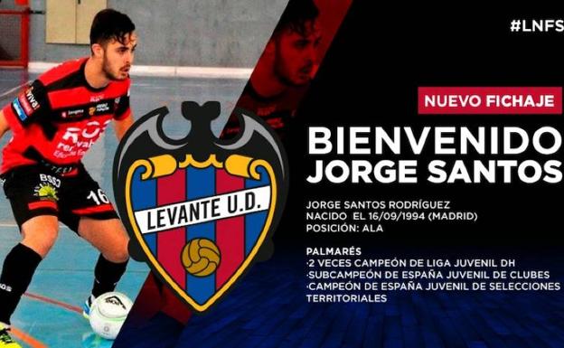 Jorge Santos se convierte en el segundo refuerzo del Levante UD FS