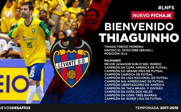 Thiaguinho Freixo, nuevo jugador del Levante UD FS
