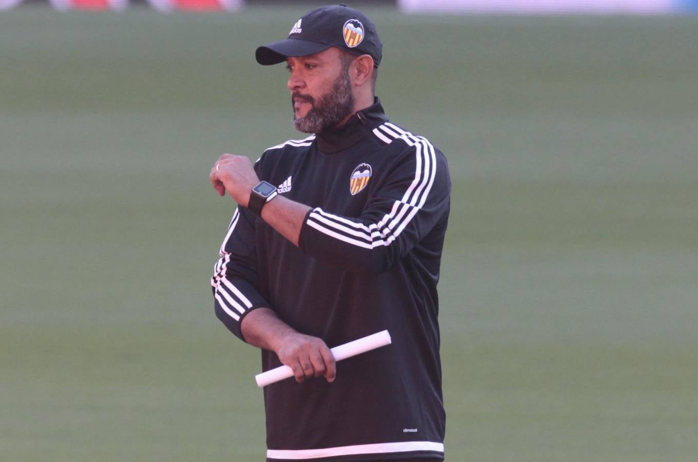 Entrenamiento del Valencia antes de debutar en Champions