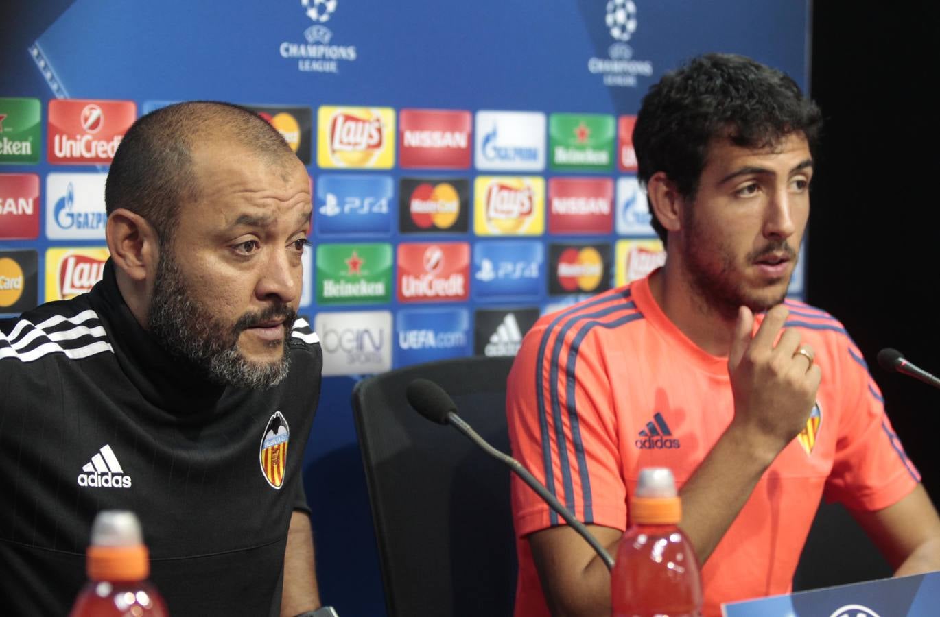 Entrenamiento del Valencia antes de debutar en Champions