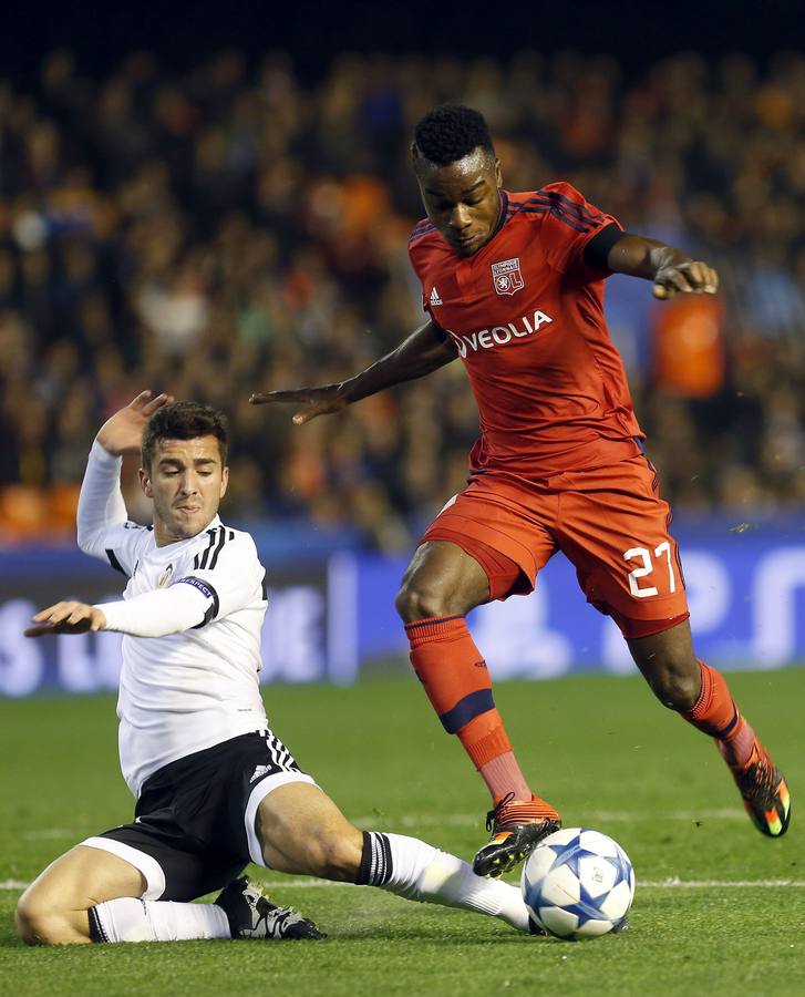 El Valencia-Olympique de Lyon, en imágenes