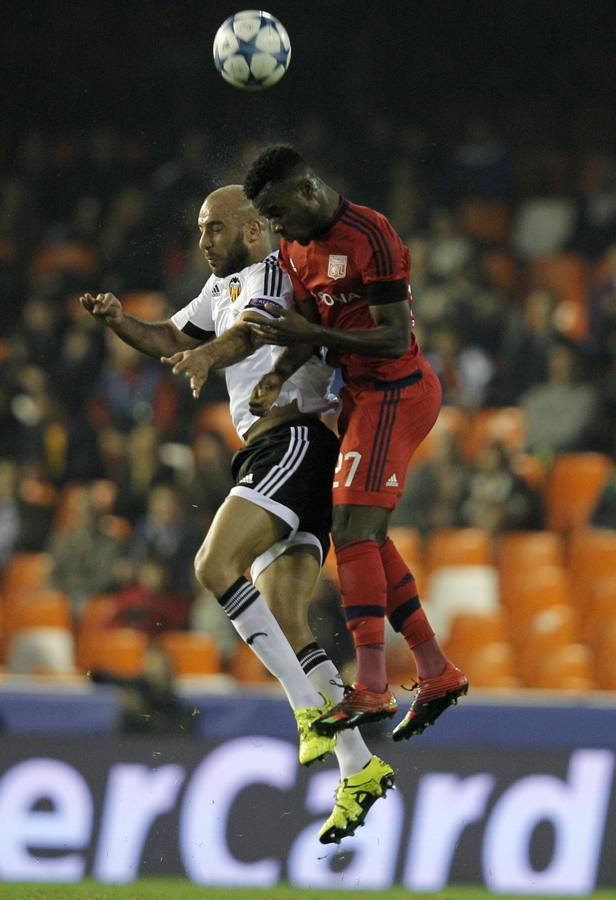 El Valencia-Olympique de Lyon, en imágenes