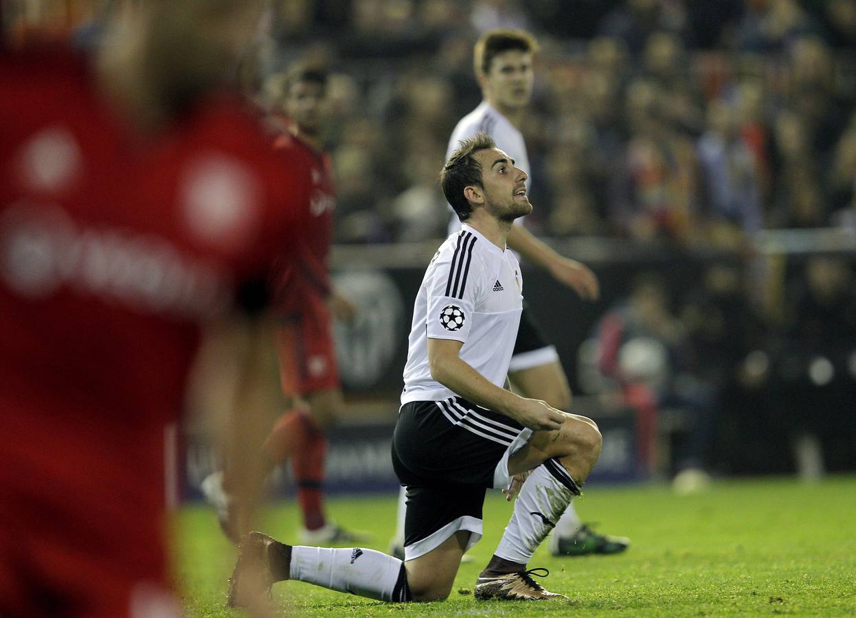 El Valencia-Olympique de Lyon, en imágenes