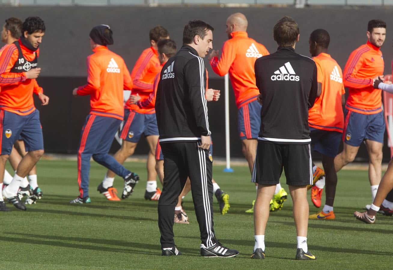 El entrenamiento del Valencia, en imágenes