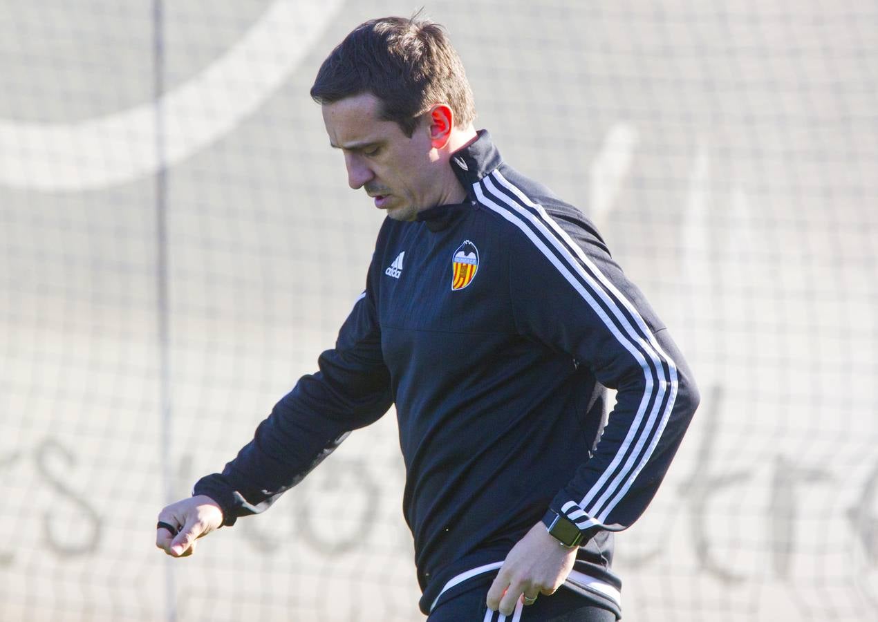 El entrenamiento del Valencia, en imágnes