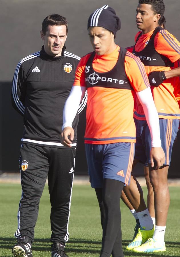 El entrenamiento del Valencia, en imágnes