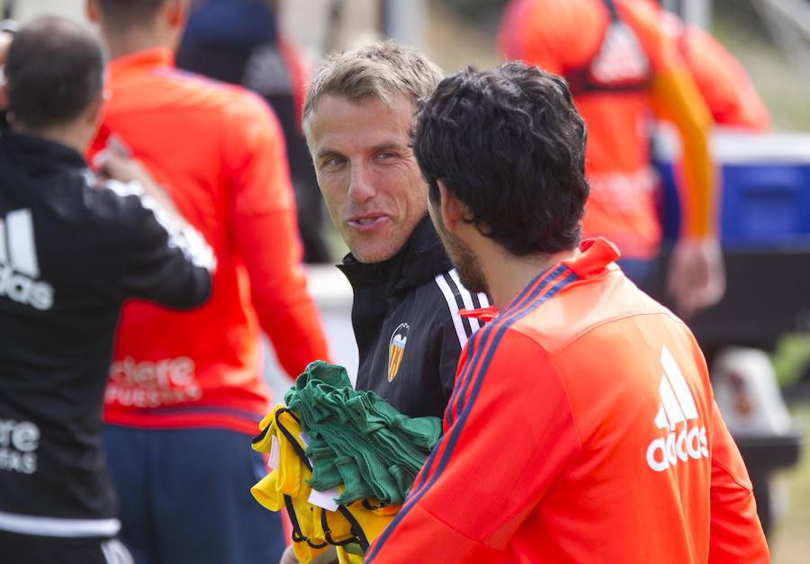 Entrenamiento del Valencia CF en el parador nacional de El Saler