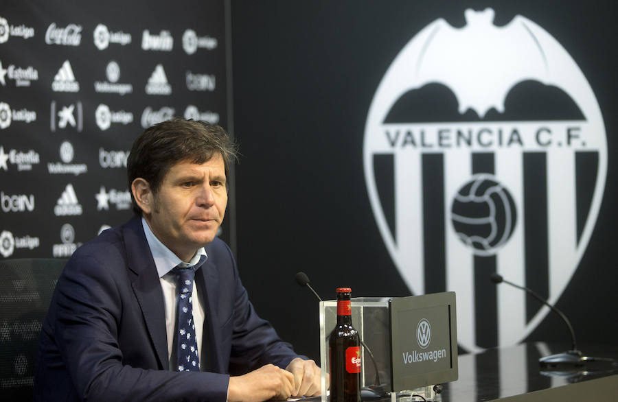Las primeras imágenes de Mateu Alemany como nuevo director general del Valencia CF