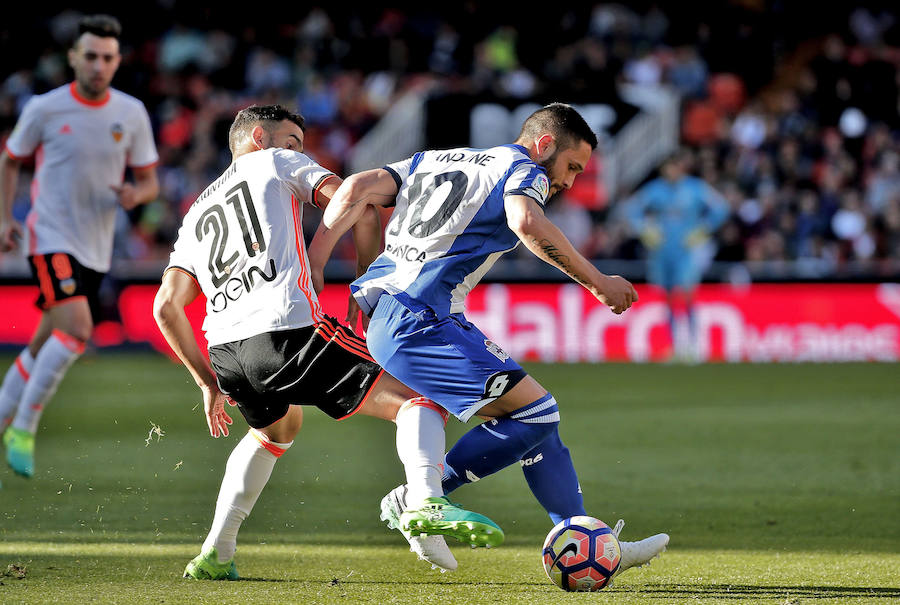 El Valencia CF-Deportivo de la Coruña, en imágenes