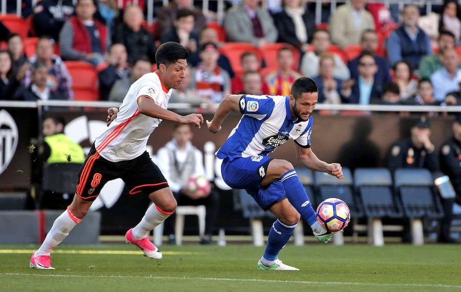 El Valencia CF-Deportivo de la Coruña, en imágenes