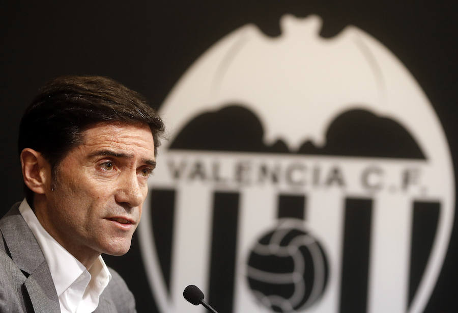 Fotos de la presentación de Marcelino como nuevo entrenador del Valencia CF