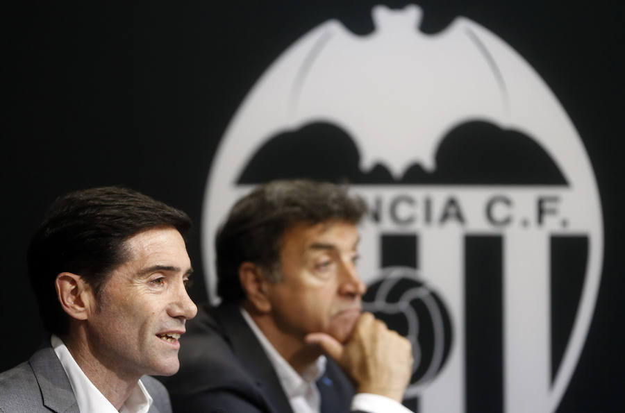 Fotos de la presentación de Marcelino como nuevo entrenador del Valencia CF