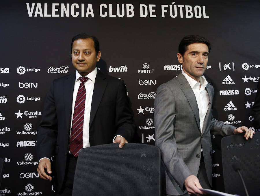 Fotos de la presentación de Marcelino como nuevo entrenador del Valencia CF