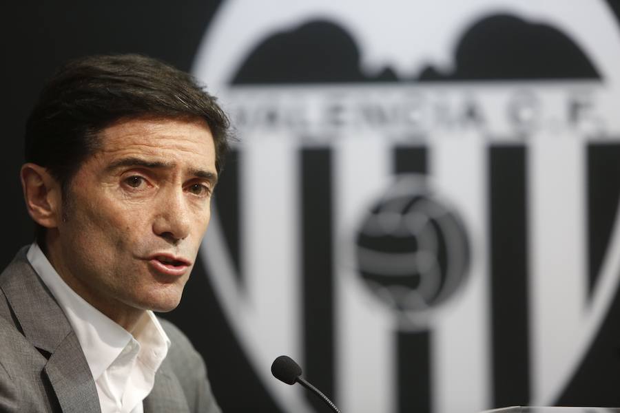 Fotos de la presentación de Marcelino como nuevo entrenador del Valencia CF