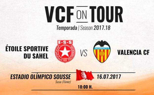 El Valencia CF se enfrentará al Etoile du Sahel tunecino en pretemporada