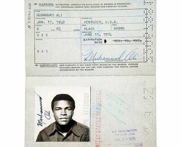 Pasaportes de famosos